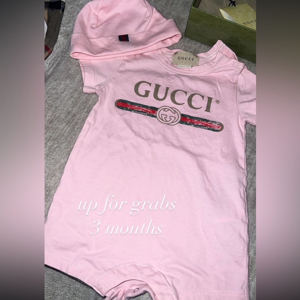 Authentic Gucci One piece 0-3 M